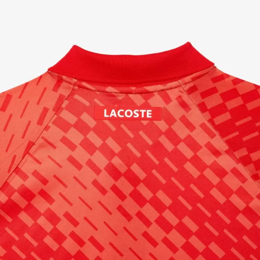 Lacoste Tennis>Herren-Poloshirt Bedruckt Tennis X Novak Djokovic Fan Version Rot / Orange Wi9