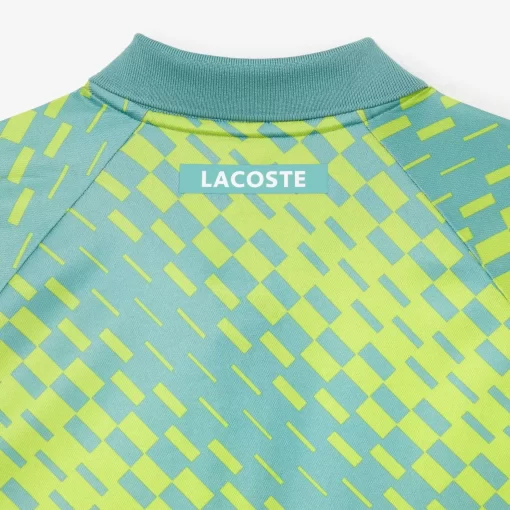 Lacoste Tennis>Herren-Poloshirt Bedruckt Tennis X Novak Djokovic Fan Version Grun / Gelb Zli