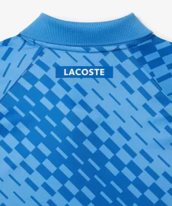 Lacoste Tennis>Herren-Poloshirt Bedruckt Tennis X Novak Djokovic Fan Version Blau Yiq