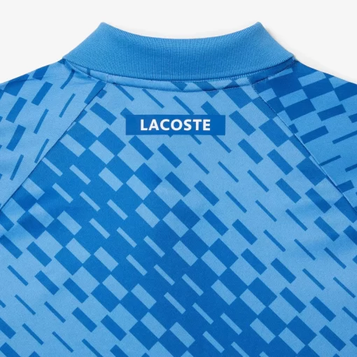 Lacoste Tennis>Herren-Poloshirt Bedruckt Tennis X Novak Djokovic Fan Version Blau Yiq