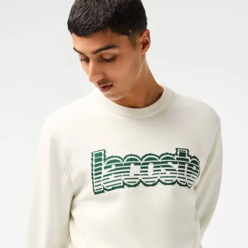 Lacoste Pullover>Herren-Pullover Aus Jersey Mit Rundhals Weis / Grun X0N