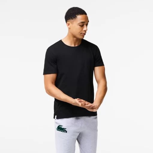 Lacoste Unterwäsche & Loungewear>Herren-Rundhals-Shirt Aus Baumwolle Im 3Er-Pack Schwarz 031