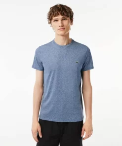 Lacoste T-Shirts>Herren-Rundhals-Shirt Aus Pima-Baumwolljersey Heidekraut Blau 1Gf