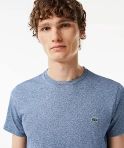 Lacoste T-Shirts>Herren-Rundhals-Shirt Aus Pima-Baumwolljersey Heidekraut Blau 1Gf