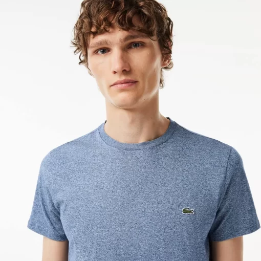 Lacoste T-Shirts>Herren-Rundhals-Shirt Aus Pima-Baumwolljersey Heidekraut Blau 1Gf