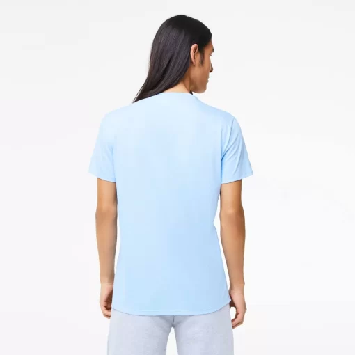 Lacoste T-Shirts>Herren-Rundhals-Shirt Aus Pima-Baumwolljersey Pastellblau Hbp