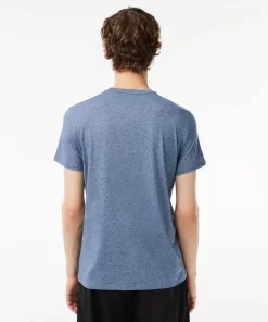 Lacoste T-Shirts>Herren-Rundhals-Shirt Aus Pima-Baumwolljersey Heidekraut Blau 1Gf