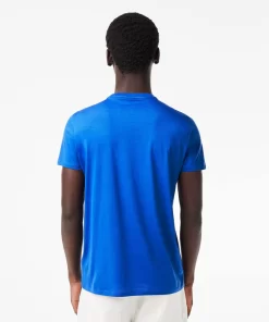 Lacoste T-Shirts>Herren-Rundhals-Shirt Aus Pima-Baumwolljersey Blau Ixw