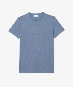 Lacoste T-Shirts>Herren-Rundhals-Shirt Aus Pima-Baumwolljersey Heidekraut Blau 1Gf