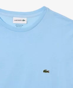 Lacoste T-Shirts>Herren-Rundhals-Shirt Aus Pima-Baumwolljersey Pastellblau Hbp