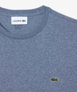 Lacoste T-Shirts>Herren-Rundhals-Shirt Aus Pima-Baumwolljersey Heidekraut Blau 1Gf