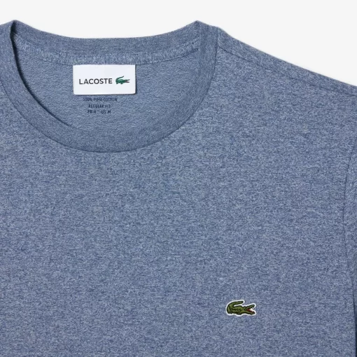 Lacoste T-Shirts>Herren-Rundhals-Shirt Aus Pima-Baumwolljersey Heidekraut Blau 1Gf