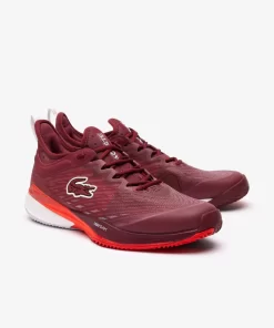 Lacoste Tennis>Herren-Schuhe Ag-Lt23 Ultra Fur Sandplatz Burgundy/Orange Bg8