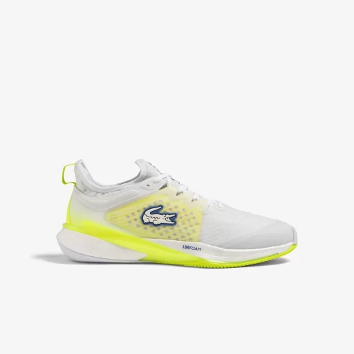 Lacoste Tennis>Herren-Schuhe Ag-Lt23 Lite Aus Textil Wht/Ylw V05