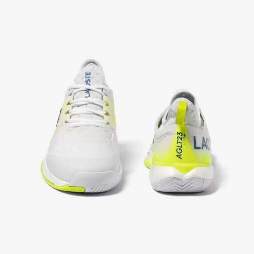 Lacoste Tennis>Herren-Schuhe Ag-Lt23 Lite Aus Textil Wht/Ylw V05