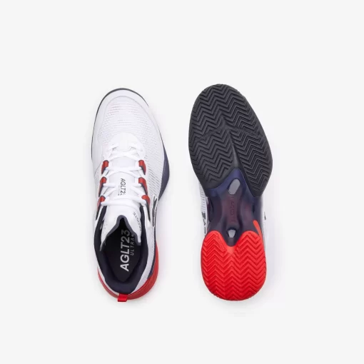 Lacoste Tennis>Herren-Schuhe Ag-Lt23 Ultra Aus Textil Wht/Red/Nvy 394