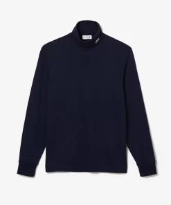 Lacoste Pullover>Herren-Shirt Mit Rollkragen Aus Bio-Baumwolle Navy Blau 166