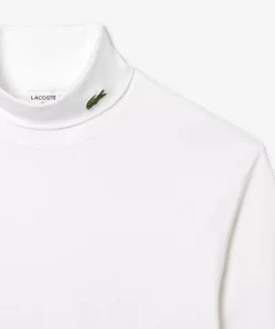 Lacoste Pullover>Herren-Shirt Mit Rollkragen Aus Bio-Baumwolle Weis 001