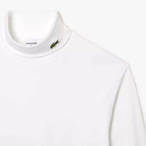 Lacoste Pullover>Herren-Shirt Mit Rollkragen Aus Bio-Baumwolle Weis 001