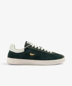 Lacoste Sneakers>Herren-Sneaker Baseshot Aus Premium-Veloursleder Dk Grn/Off Wht 1X3