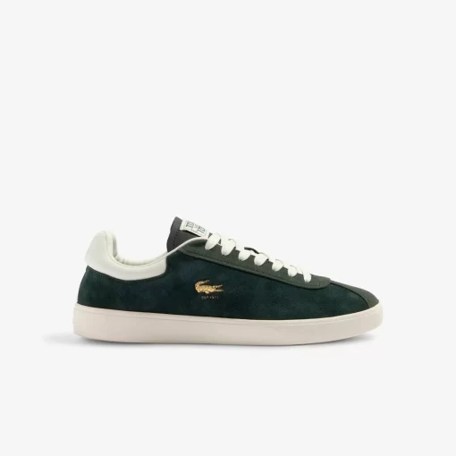 Lacoste Sneakers>Herren-Sneaker Baseshot Aus Premium-Veloursleder Dk Grn/Off Wht 1X3