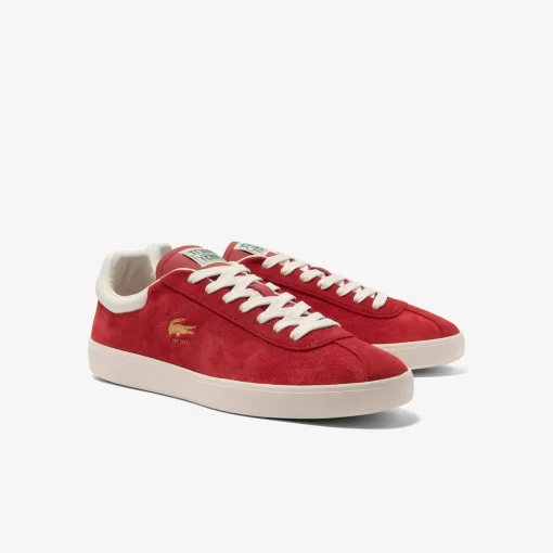 Lacoste Sneakers>Herren-Sneaker Baseshot Aus Premium-Veloursleder Red/Off Wht 262