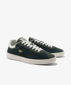 Lacoste Sneakers>Herren-Sneaker Baseshot Aus Premium-Veloursleder Dk Grn/Off Wht 1X3