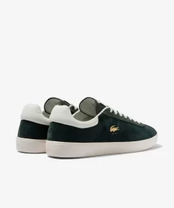 Lacoste Sneakers>Herren-Sneaker Baseshot Aus Premium-Veloursleder Dk Grn/Off Wht 1X3