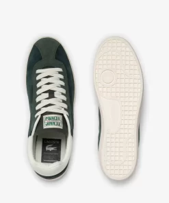 Lacoste Sneakers>Herren-Sneaker Baseshot Aus Premium-Veloursleder Dk Grn/Off Wht 1X3