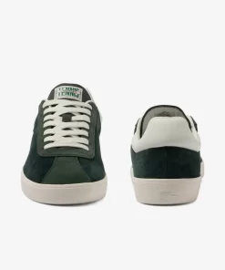 Lacoste Sneakers>Herren-Sneaker Baseshot Aus Premium-Veloursleder Dk Grn/Off Wht 1X3