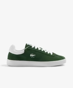 Lacoste Sneakers>Herren-Sneaker Baseshot Aus Veloursleder Dk Grn/Wht 2D2