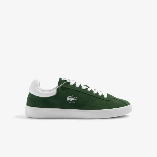 Lacoste Sneakers>Herren-Sneaker Baseshot Aus Veloursleder Dk Grn/Wht 2D2