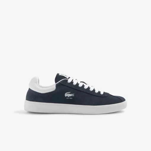 Lacoste Sneakers>Herren-Sneaker Baseshot Aus Veloursleder Marineblau Weis 092