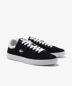 Lacoste Sneakers>Herren-Sneaker Baseshot Aus Veloursleder Black White 312