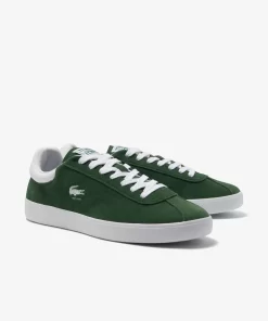 Lacoste Sneakers>Herren-Sneaker Baseshot Aus Veloursleder Dk Grn/Wht 2D2