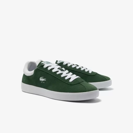 Lacoste Sneakers>Herren-Sneaker Baseshot Aus Veloursleder Dk Grn/Wht 2D2