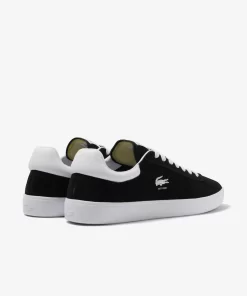 Lacoste Sneakers>Herren-Sneaker Baseshot Aus Veloursleder Black White 312