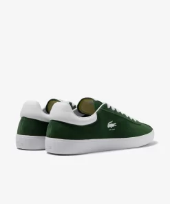 Lacoste Sneakers>Herren-Sneaker Baseshot Aus Veloursleder Dk Grn/Wht 2D2