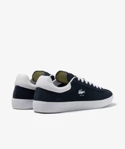 Lacoste Sneakers>Herren-Sneaker Baseshot Aus Veloursleder Marineblau Weis 092