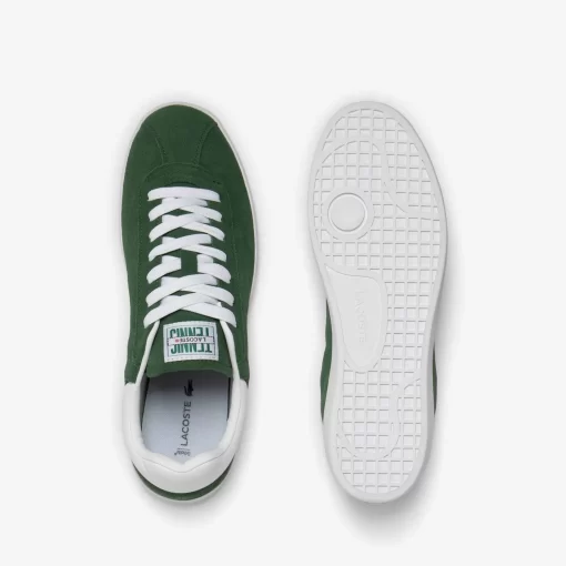 Lacoste Sneakers>Herren-Sneaker Baseshot Aus Veloursleder Dk Grn/Wht 2D2