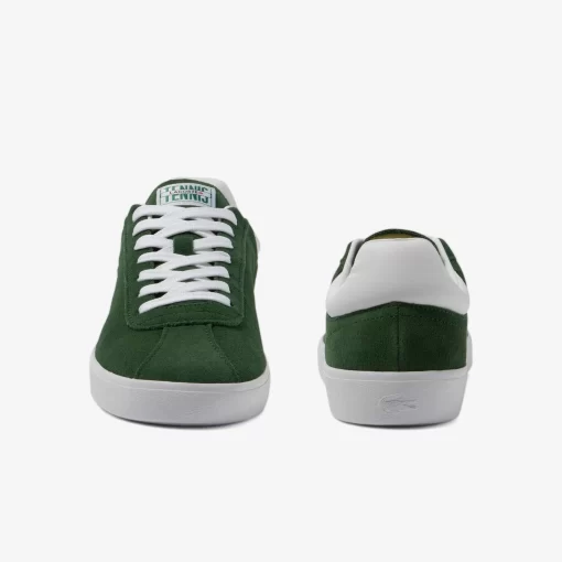 Lacoste Sneakers>Herren-Sneaker Baseshot Aus Veloursleder Dk Grn/Wht 2D2