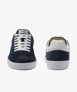 Lacoste Sneakers>Herren-Sneaker Baseshot Aus Veloursleder Marineblau Weis 092