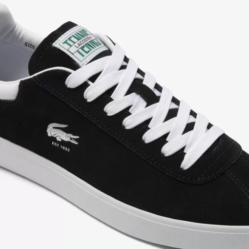 Lacoste Sneakers>Herren-Sneaker Baseshot Aus Veloursleder Black White 312