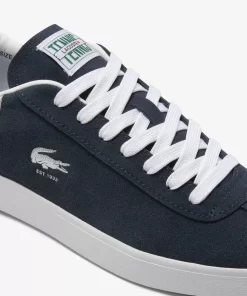 Lacoste Sneakers>Herren-Sneaker Baseshot Aus Veloursleder Marineblau Weis 092