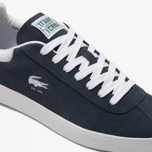 Lacoste Sneakers>Herren-Sneaker Baseshot Aus Veloursleder Marineblau Weis 092