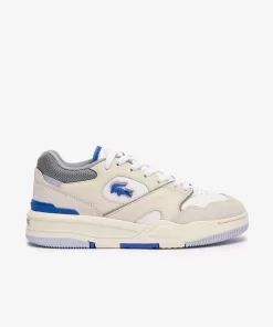 Lacoste Sneakers>Herren-Sneaker Lineset Aus Leder Mit Kontrast-Schuhkragen White/Light Blue 1T3