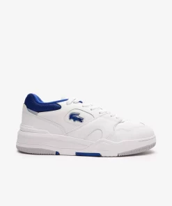 Lacoste Sneakers>Herren-Sneaker Lineshot Aus Leder Mit Kontrast-Schuhkragen Wht/Blue 080