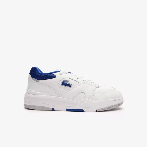 Lacoste Sneakers>Herren-Sneaker Lineshot Aus Leder Mit Kontrast-Schuhkragen Wht/Blue 080