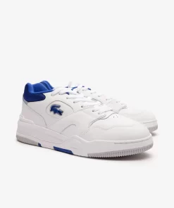 Lacoste Sneakers>Herren-Sneaker Lineshot Aus Leder Mit Kontrast-Schuhkragen Wht/Blue 080