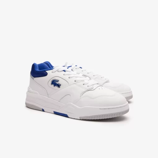 Lacoste Sneakers>Herren-Sneaker Lineshot Aus Leder Mit Kontrast-Schuhkragen Wht/Blue 080